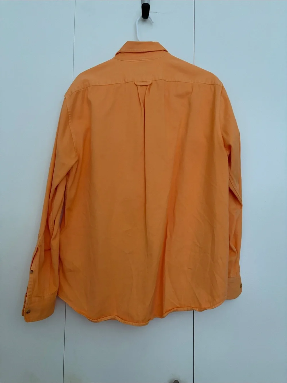 J. Crew Men's Solid Orange Long-Sleeve Button-Down Shirt